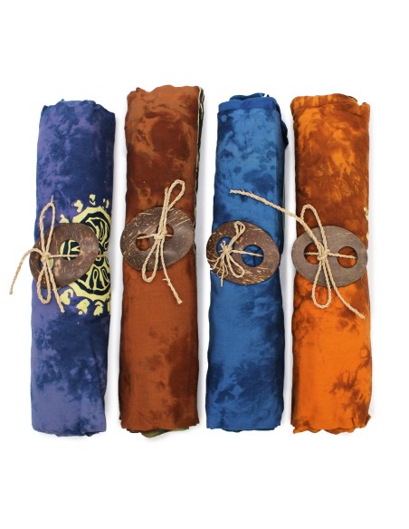 Pareo celtique de Bali – Pièces porte-bonheur (couleurs assorties)