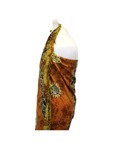 Pareo celtique de Bali – Pièces porte-bonheur (couleurs assorties)