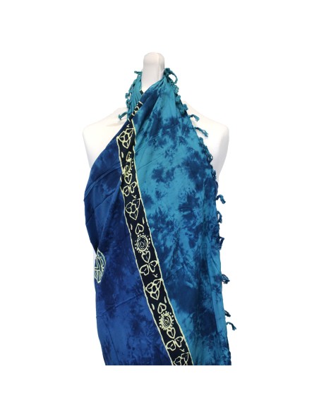 Pareo celtique de Bali – Pièces porte-bonheur (couleurs assorties)
