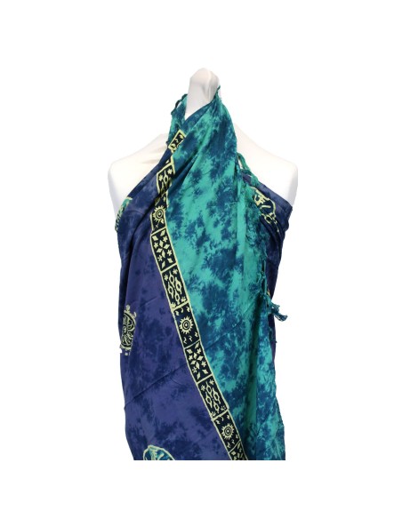 Pareo celtique de Bali – Pièces porte-bonheur (couleurs assorties)