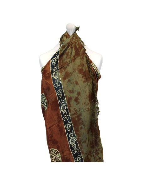 Pareo celtique de Bali – Pièces porte-bonheur (couleurs assorties)