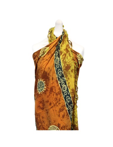 Pareo celtique de Bali – Pièces porte-bonheur (couleurs assorties)