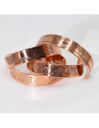 Bracelets en cuivre gravé – Affirmations positives