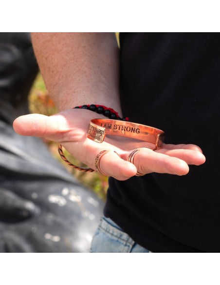 Bracelets en cuivre gravé – Affirmations positives