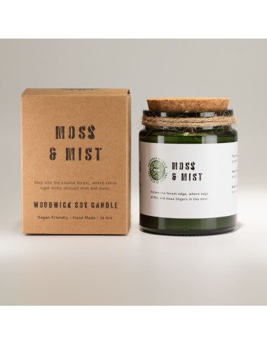 Greenman – Bougie soja Woodwick «Mousse & Brume»