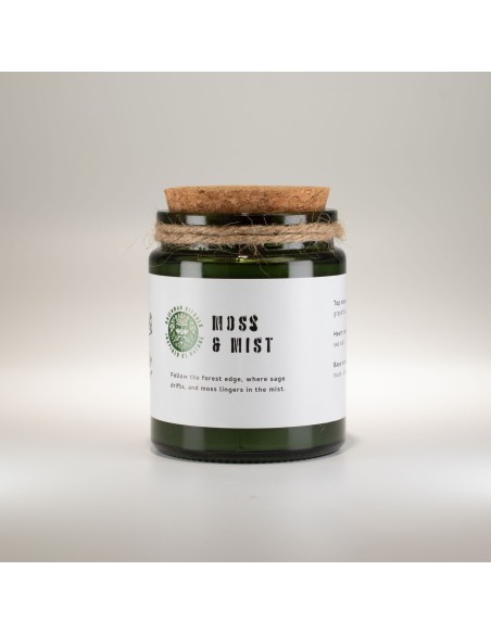 Greenman – Bougie soja Woodwick «Mousse & Brume»