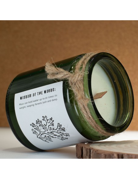 Greenman – Bougie soja Woodwick «Mousse & Brume»