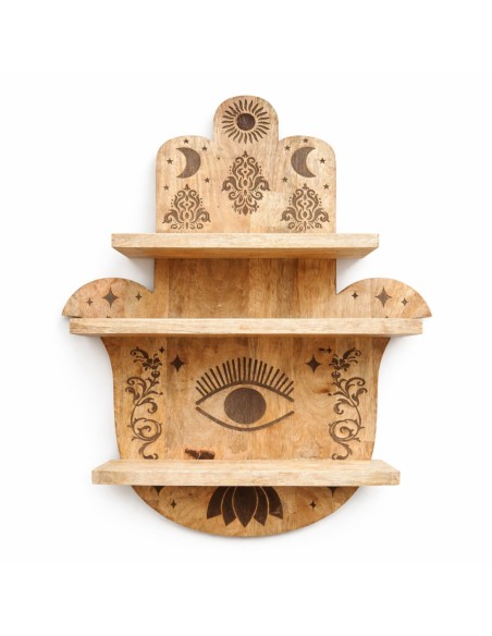 Étagère murale Hamsa – Protection et équilibre