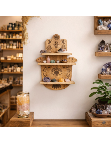 Étagère murale Hamsa – Protection et équilibre