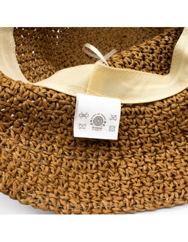 Chapeau de soleil Nomad Sari en paille – Brun naturel