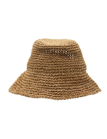 Chapeau de soleil Nomad Sari en paille – Brun naturel