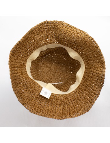 Chapeau de soleil Nomad Sari en paille – Brun naturel