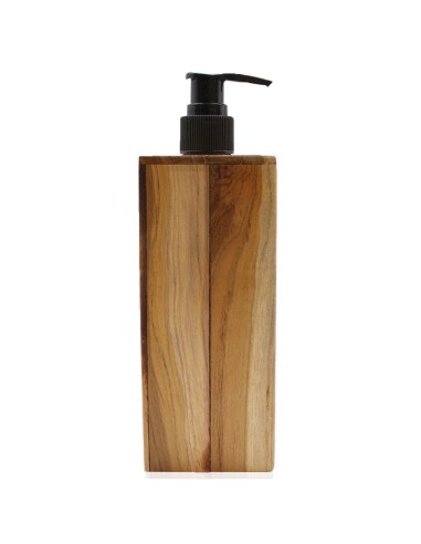 Distributeur de savon en bois de teck – Forme carrée
