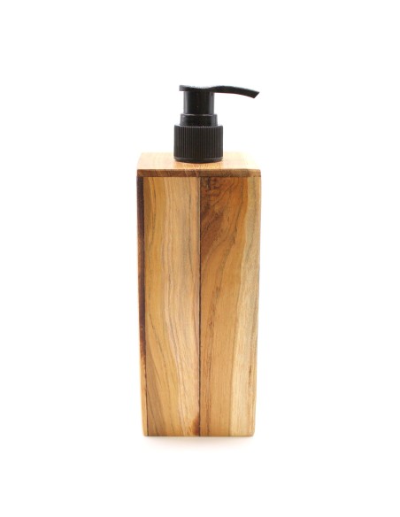 Distributeur de savon en bois de teck – Forme carrée