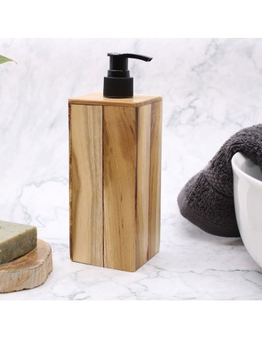 Distributeur de savon en bois de teck – Forme carrée