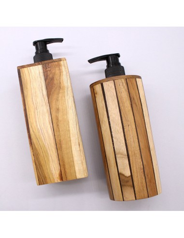 Distributeur de savon en bois de teck – Forme carrée