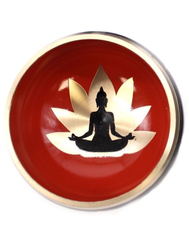 Set de bol tibétain – Bouddha noir & orangé
