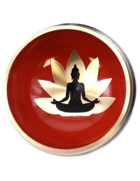 Set de bol tibétain – Bouddha noir & orangé