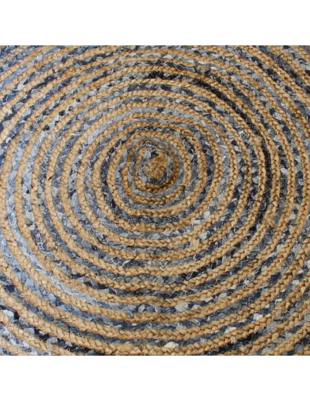 Tapis rond jute & coton recyclé – Zen responsable