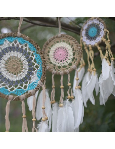 Attrape-rêves macramé rose – Douceur zen