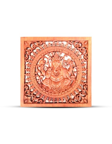 Panneau mural Bouddha en bois – Géométrie zen