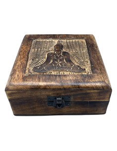 Boîte à souvenirs en bois Bouddha – Mémoire zen