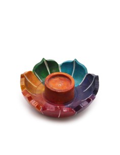 Petit porte?encens Fleur de Lotus – Stéatite, chakras