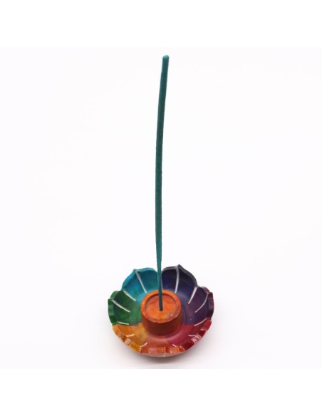 Petit porte?encens Fleur de Lotus – Stéatite, chakras