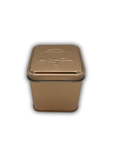 Boîte métallique carrée avec couvercle