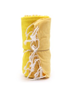Serviette?paréo en coton – Jaune soleil