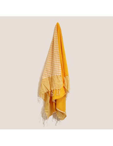 Serviette?paréo en coton – Jaune soleil
