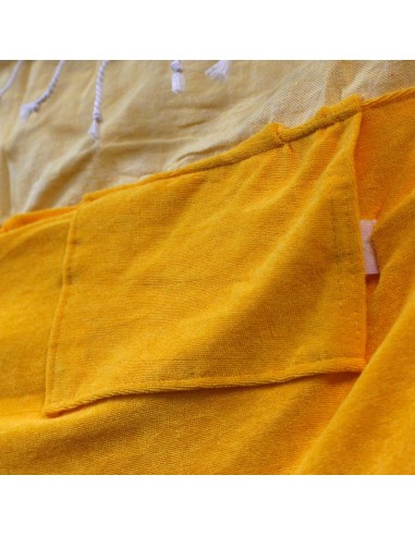 Serviette?paréo en coton – Jaune soleil
