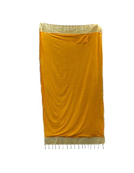 Serviette?paréo en coton – Jaune soleil