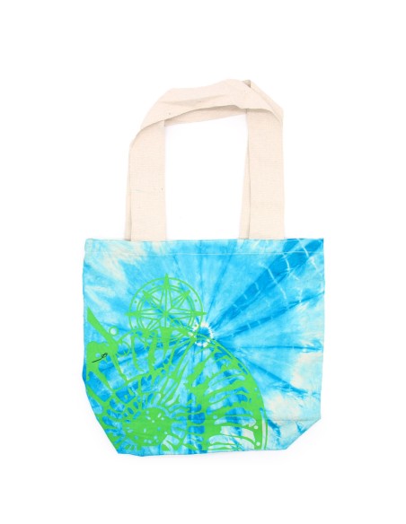 Sac cabas tie?dye – Coquillage marin bleu & vert