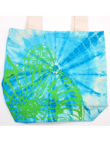Sac cabas tie?dye – Coquillage marin bleu & vert