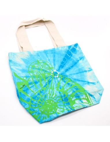 Sac cabas tie?dye – Coquillage marin bleu & vert