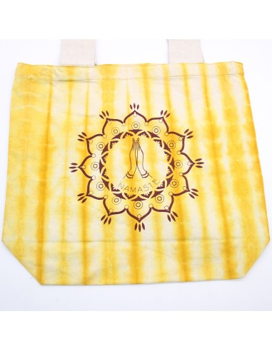 Sac cabas tie?dye – Mains Namasté jaune