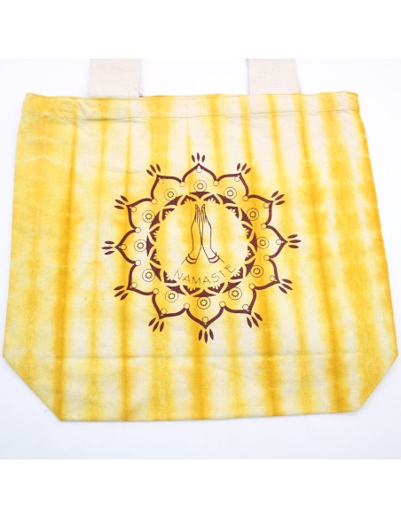 Sac cabas tie?dye – Mains Namasté jaune