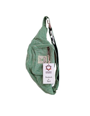 Sac banane en chanvre & coton – Sauge
