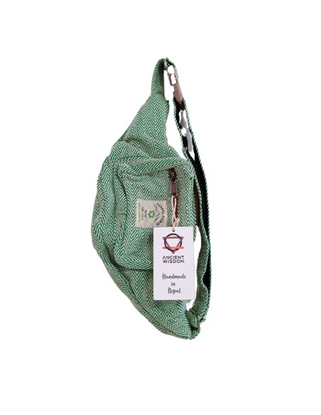Sac banane en chanvre & coton – Sauge