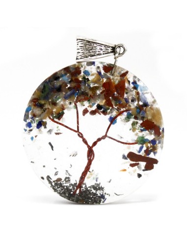 Pendentif orgonite améthyste – Arbre de Vie