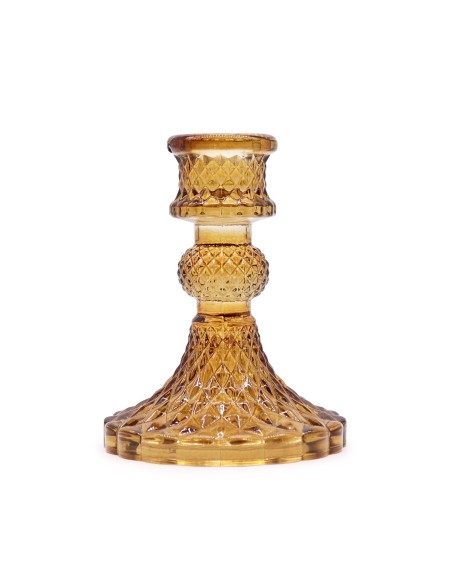 Photophore vintage pour dîner – Ambre ancien