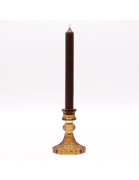 Photophore vintage pour dîner – Ambre ancien