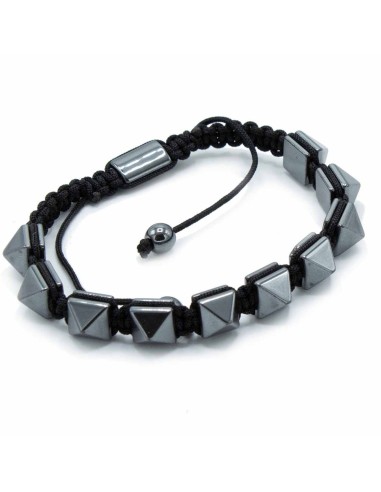 Bracelet Shamballa hématite – Clous protecteurs