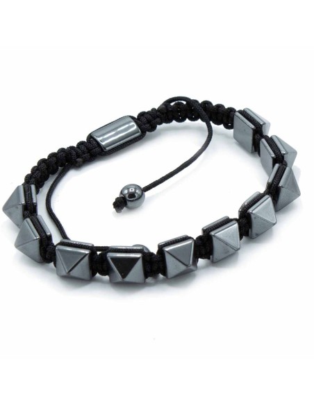 Bracelet Shamballa hématite – Clous protecteurs