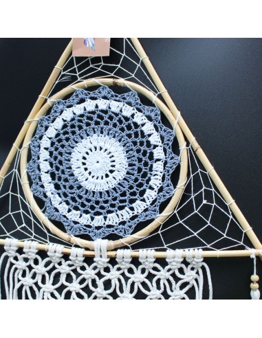 Attrape-rêves macramé pyramide – Énergie structurée