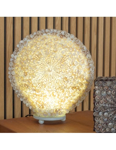 Lampe boho en coquillages – Lumière océane