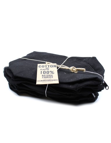 Trousse lune en toile de coton noir – 10?oz