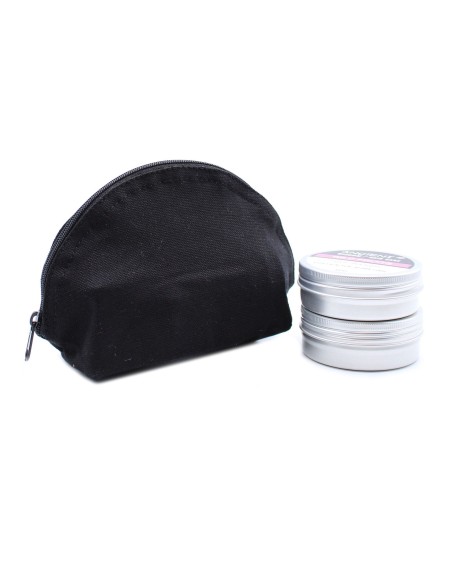 Trousse lune en toile de coton noir – 10?oz