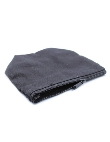 Trousse lune en toile de coton noir – 10?oz